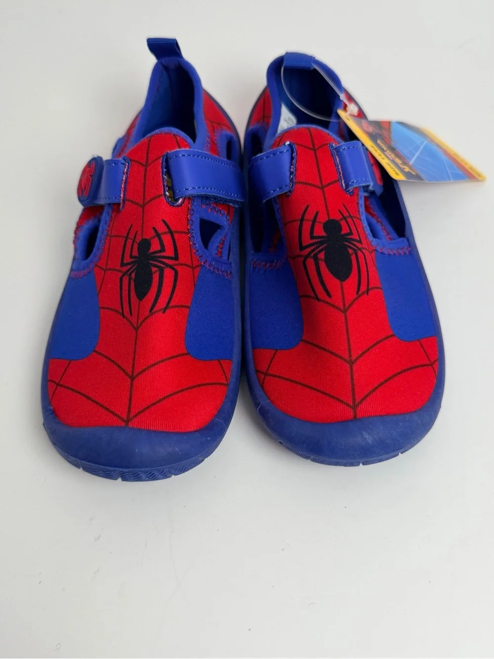 Marvel Spider-Man Kids Red & Blue Water Shoes with Hook Strap